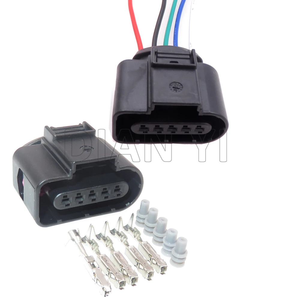 1 Set 5 Way Starter Car Waterproof Connector 8K0973705 Automobile Wiring Terminal Socket For VW Audi Auto Wire Plug With Cables