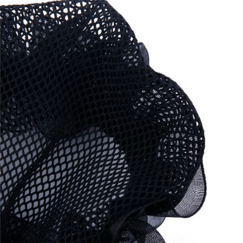 2pcs Black Bun Cover Snood Women Hair Net Ballet Dance Skating Crochet Fanchon Rhinestone Styling Headwear Accessories