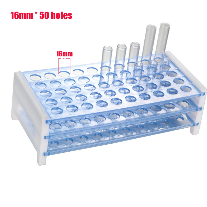 50 Holes Three-layer Removable Laboratory Equipment Plastic Test Tube Centrifuge Tube Rack Blood Collection Tube Rack 16mm