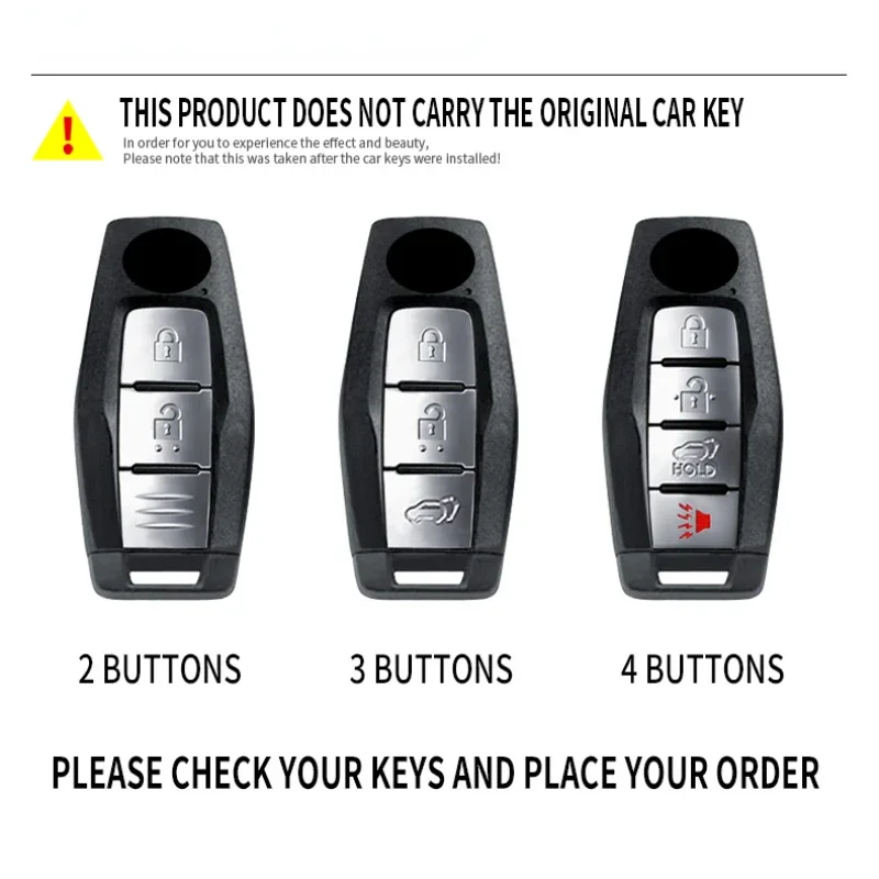 2 3 4 Bottons Metal Car Key Cover Fob Case Shell for Mitsubishi Outlander 2022 2023 Keychain Accessories
