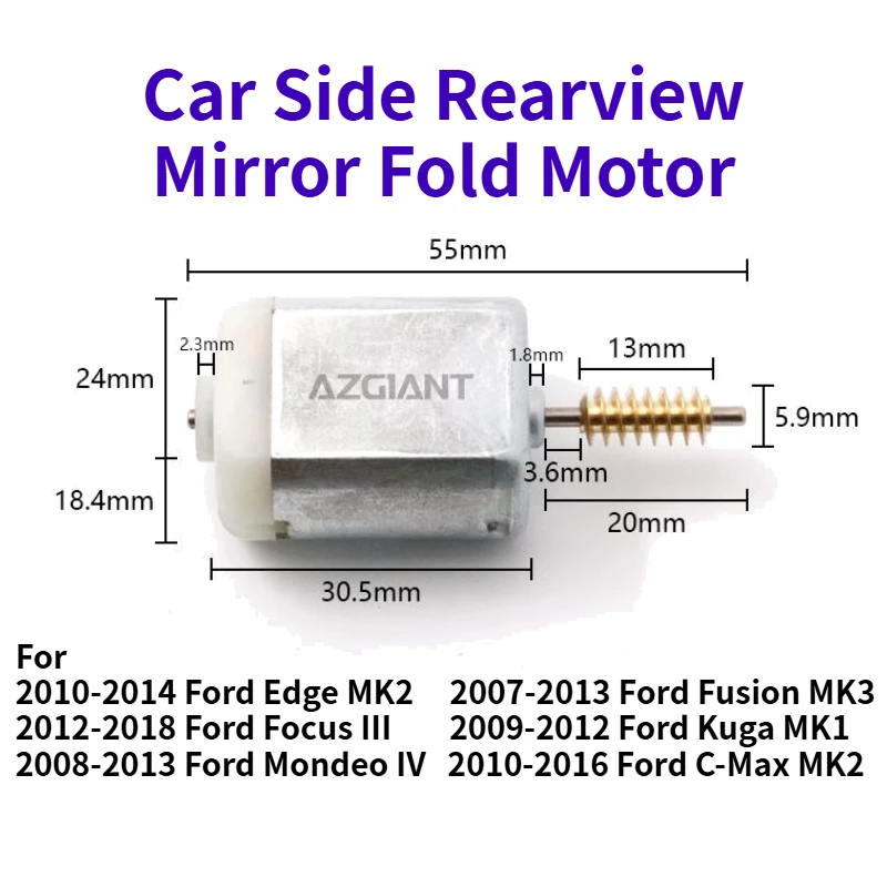 

For Ford Edge Fusion Focus Kuga Mondeo IV C-Max Car Exterior Side Wing Rearview Mirror Folding Electric DC Motor Repair Power