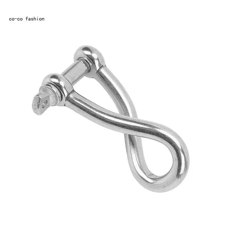 517B 4/5/6/8/10/12mm Screw Pin Shackle for Sailing 316 Stainless Steel Twist Shackle