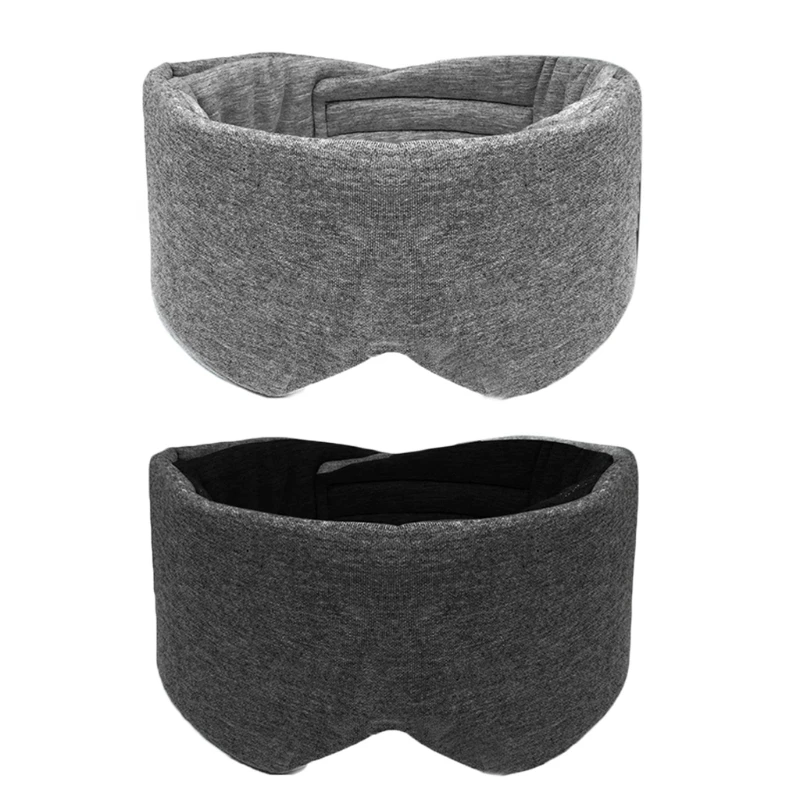 Men Women Cotton Blackout Eye Mask Oversized Eyeshade Cover Breathable Adjustable Nap Travel Sleeping Blinder Blindfold