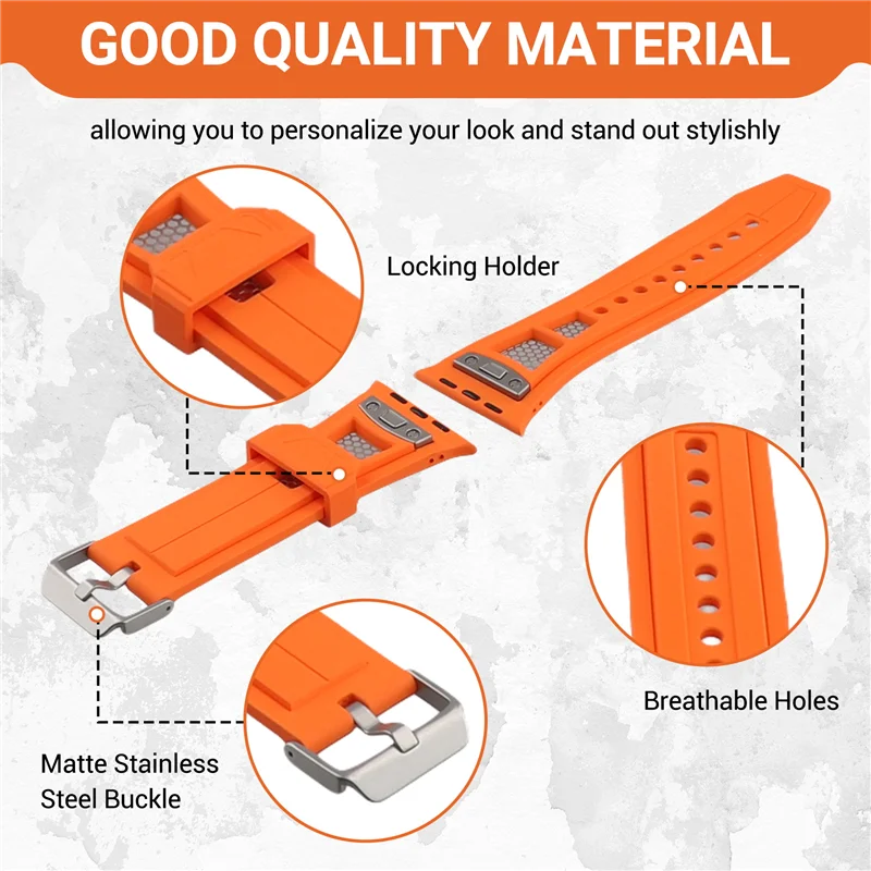 

Strap For Watch Band 49Mm Rubber Sport Bracelet Wristband Replacement Accessories