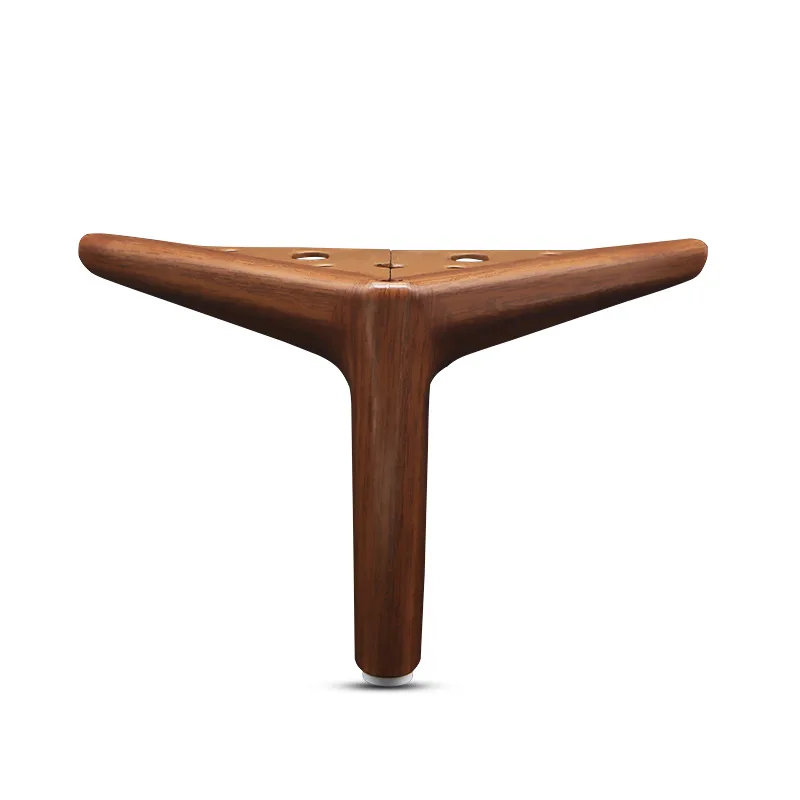 Thick walnut colored cabinet legs, sofa legs, furniture legs, TV cabinet support legs, coffee table legs, bedside table legs