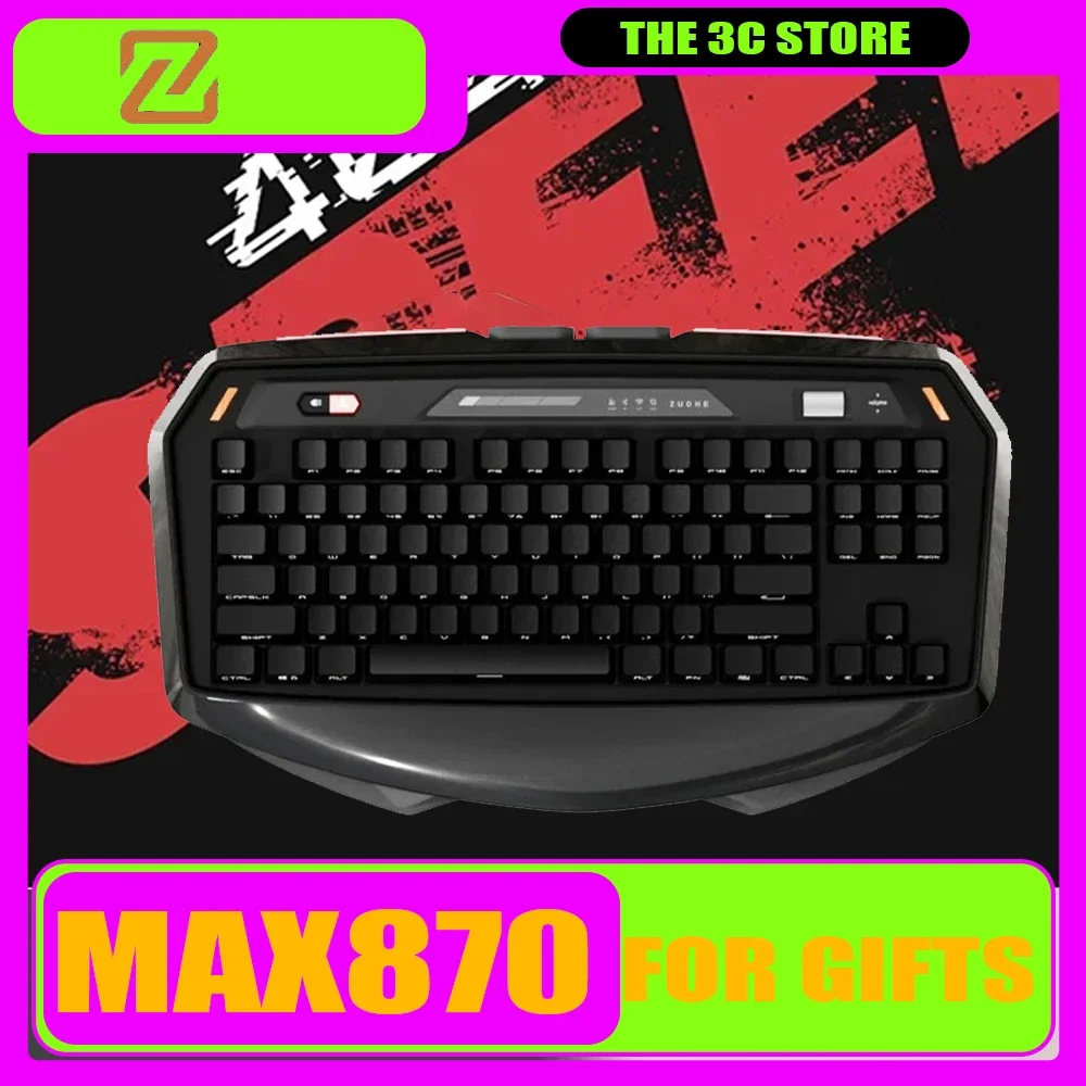 ZUOHE Max870 Mechanical keyboard Multifunctional Scroll Wheel RGB Hot Swap Tri Mode Wireless Gaming Keyboard Customized Pc Gamer