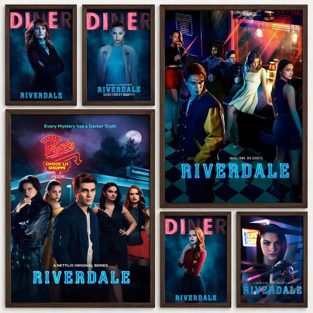 TV Series Riverdale Poster Self‑Adhesive Waterproof PP Poster Coffee House Bar Wall Art Sticker Room Home Decor