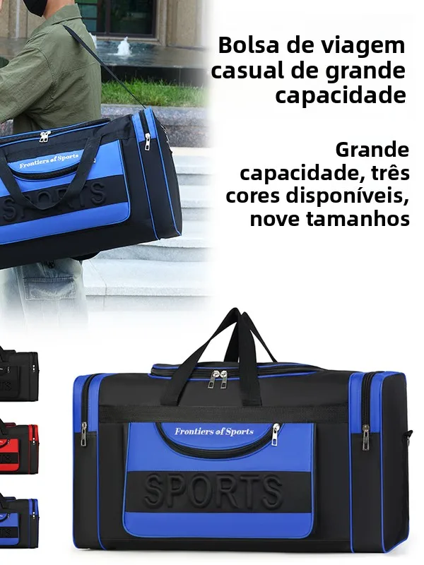 大容量ハンドヘルド荷物バッグメンズトラベルバッグシングルショルダーバッグ仕事旅行アウトドア収納オックスフォード布折りたたみ可能