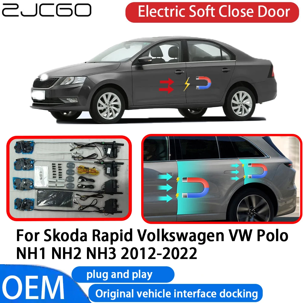 Für Skoda Rapid Volkswagen VW Polo NH1 NH2 NH3 2012-2022 Auto Automatische Elektrische Soft-Close Türschließer System OEM Plug und Play