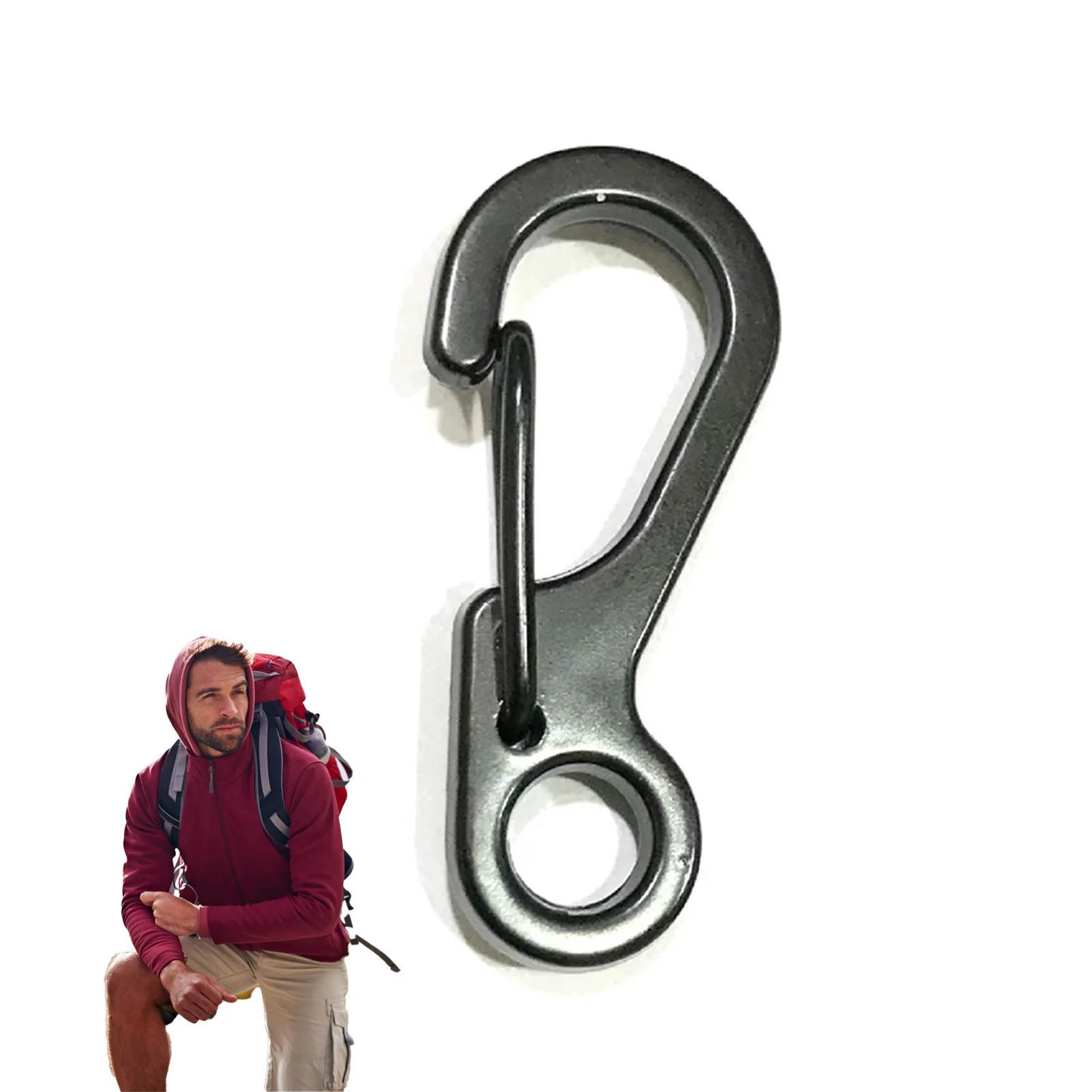 

Carabiner Clip Spring Hook outdoor tools Easy Carry Durable Zinc Alloy Material Key Holder Suitable for Outdoor Emergencies