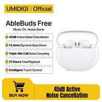 UMIDIGI AbleBuds Free Wireless Earphone 45dB Active Noice Cancelling IP55 Water Resistant Game Music Sports Bluetooth Headphones