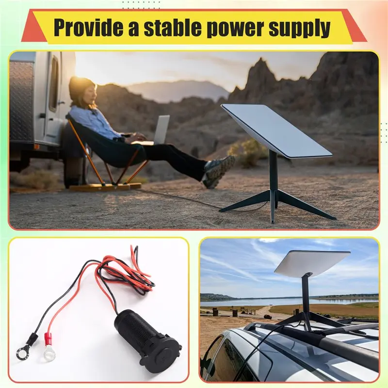 M52K-For Starlink Mini 12V Power Adapter DC 12V To 30V Step Up Converter Recessed Mount Waterproof& Aluminum Design Supply