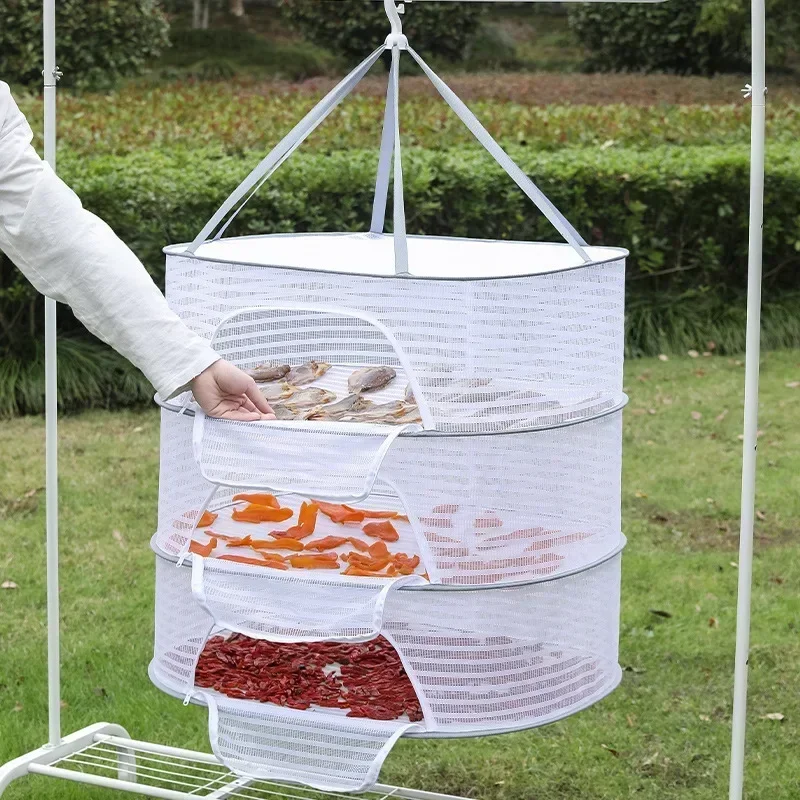 Food Drying Net Anti-mosquito Folding Dry Rack for Herbs Hanging Basket Dryer Bag Mesh Herb Drying Net for Flowers Buds Plants