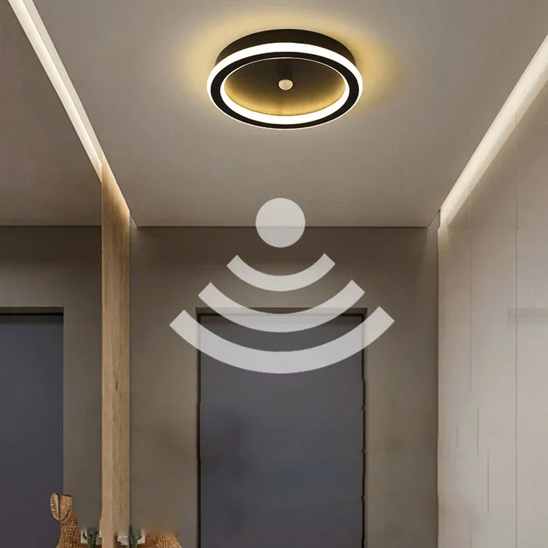 Human Body Induction LED Ceiling Lamp for Corridor Aisle Interior Round PIR Motion Sensor 9W 14W 16W for Living Room Porch 220V