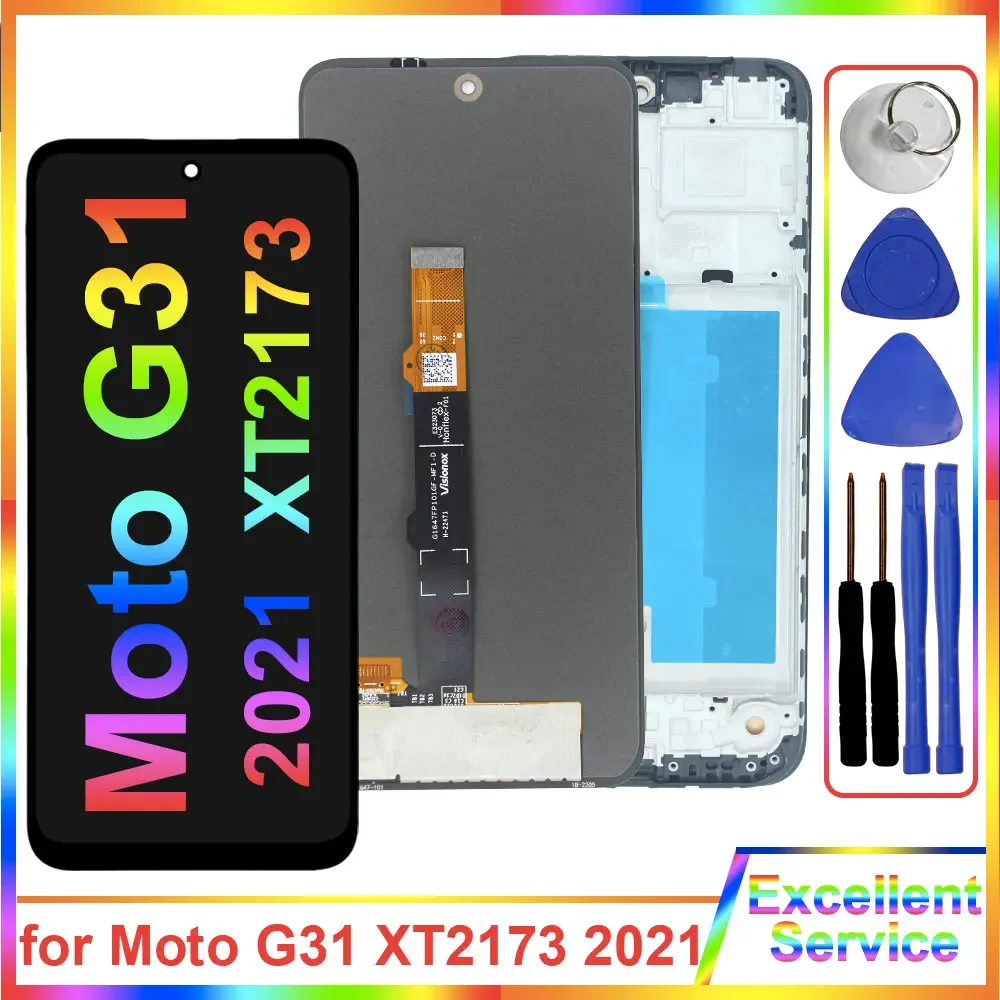 

Tested LCD for Motorola Moto G31 2021 XT2173 LCD Display Touch Screen Assembly Replacement for Moto G31 XT2173-1 LCD With Frame