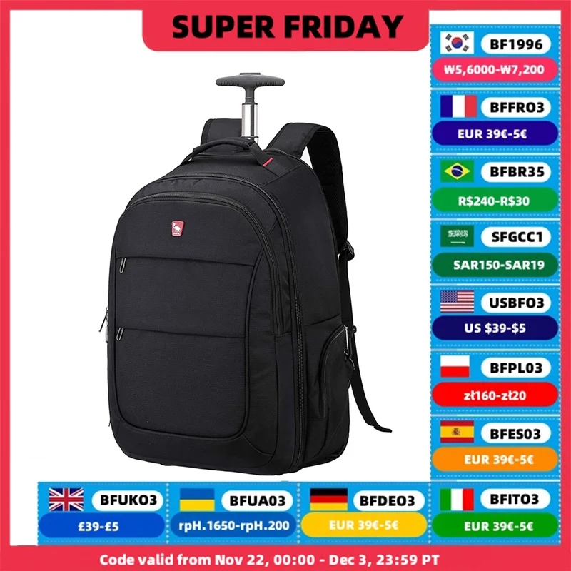 OIWAS Travel Bag on Wheels Men's Trolley Backpack Business Large Capacity Gym Sport Bags Travel Luggage Sets For Women Teens