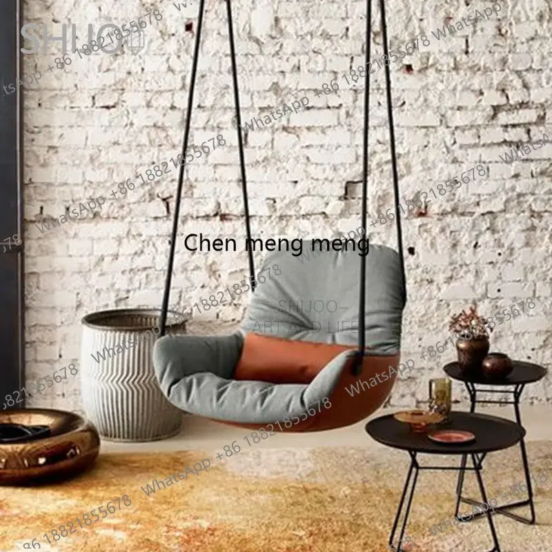 

Hot sales Modern Simple Artist Household Balcony Indoor Swing Hanging Basket Single Villa Model Room Hanging Chair