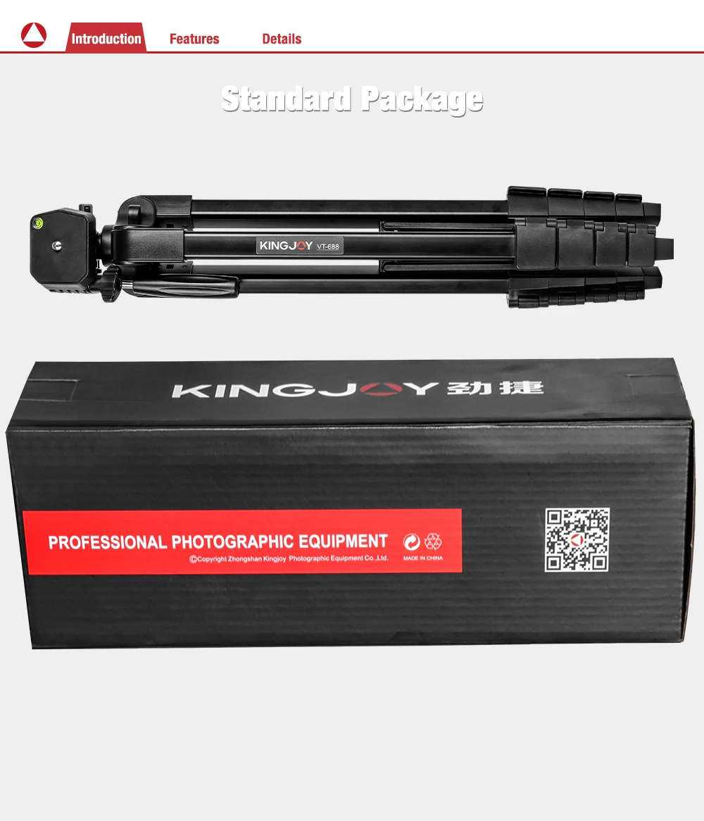 Kingjoy ขาตั้งกล้องสามขาสำหรับโทรศัพท์มือถือ, ขาตั้งกล้องอะลูมิเนียม170ซม. สำหรับ DSLR Canon Nikon SONY iPhone Xiaomi