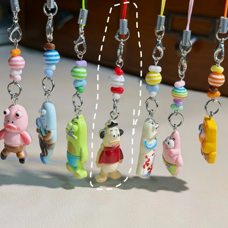 Beachburg Residents' Cartoon Cute Mobile Phone Strap Keychain Hanging Decoration Book Bag Decoration Small Hanging Decoration