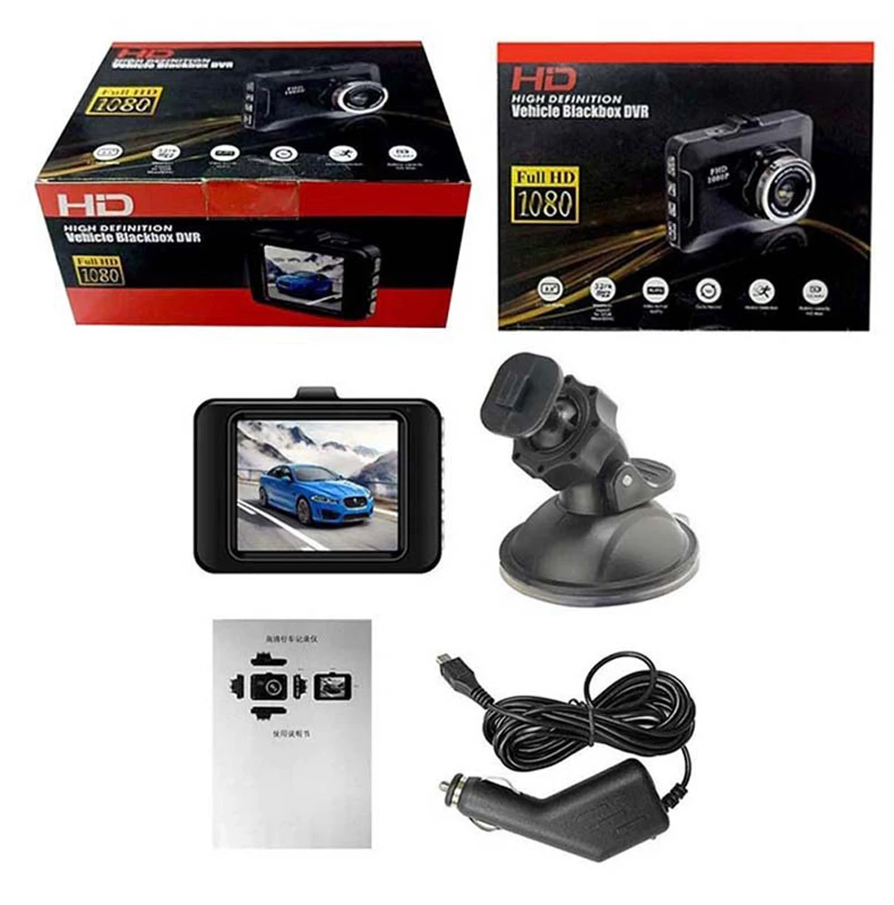 

Car Dash Cam 1080P Full H D Driving Recorder Built-in G Sensor 2 Inch Screen Night Vision Wide Angle 24H Parking Mode Camera