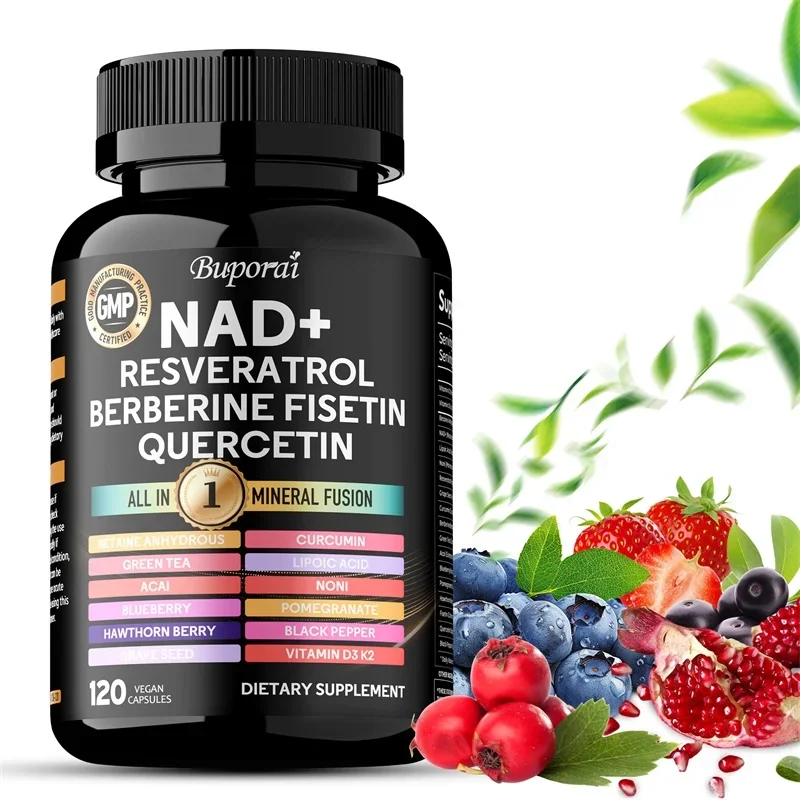 

NAD Resveratrol Berberine — сотовое здоровье, поддерживает выносливость, здоровое старение, сердечно-сосудистая функция