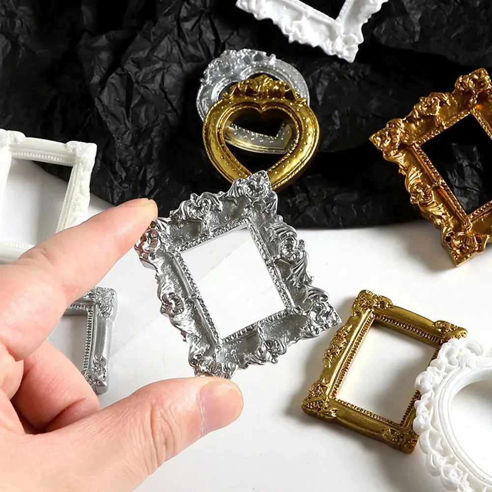 12Pc Golden Retro Miniature Photo Frames