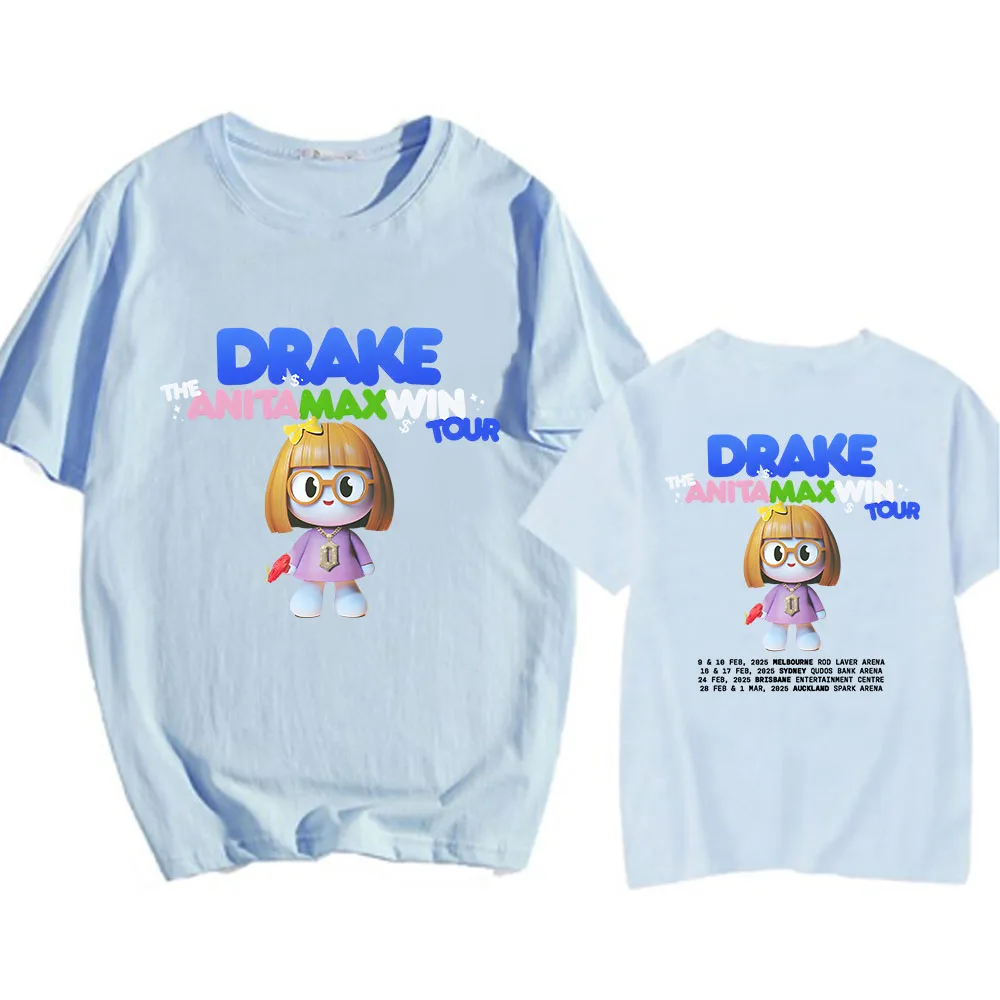 Drake The Anita Max Win Tour 2025 Tshirts Cotton Summer Short Sleeve Unisex T-shirt Fashion Rapper Graphic Printing Tee-shirt