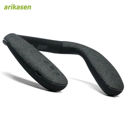 Alto-falante sem fio com faixa de pescoço com som estéreo 3D de baixa latência para jogos/TV Tipo-C Alto-falante vestível para casa, escritório e ambientes externos