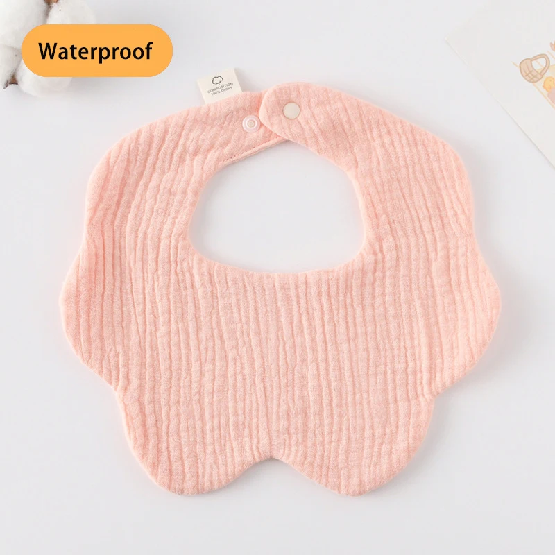 Einfarbig Baby Fütterung Sabbern Lätzchen Neue Kleinkinder Baumwolle Gaze Blütenblatt Speichel Handtuch Weiche Spucktuch Für Neugeborene Kleinkind Kinder Lätzchen