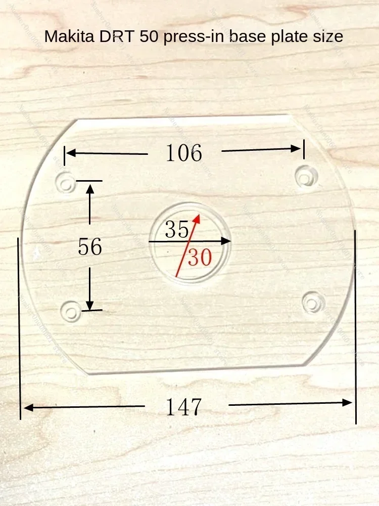 Mutian Drt50 Trimmer Press-in Base Accessories Bottom Plate Stainless Steel Sample Gauge Guide Plate Unlocking Hole Shaft Sleeve