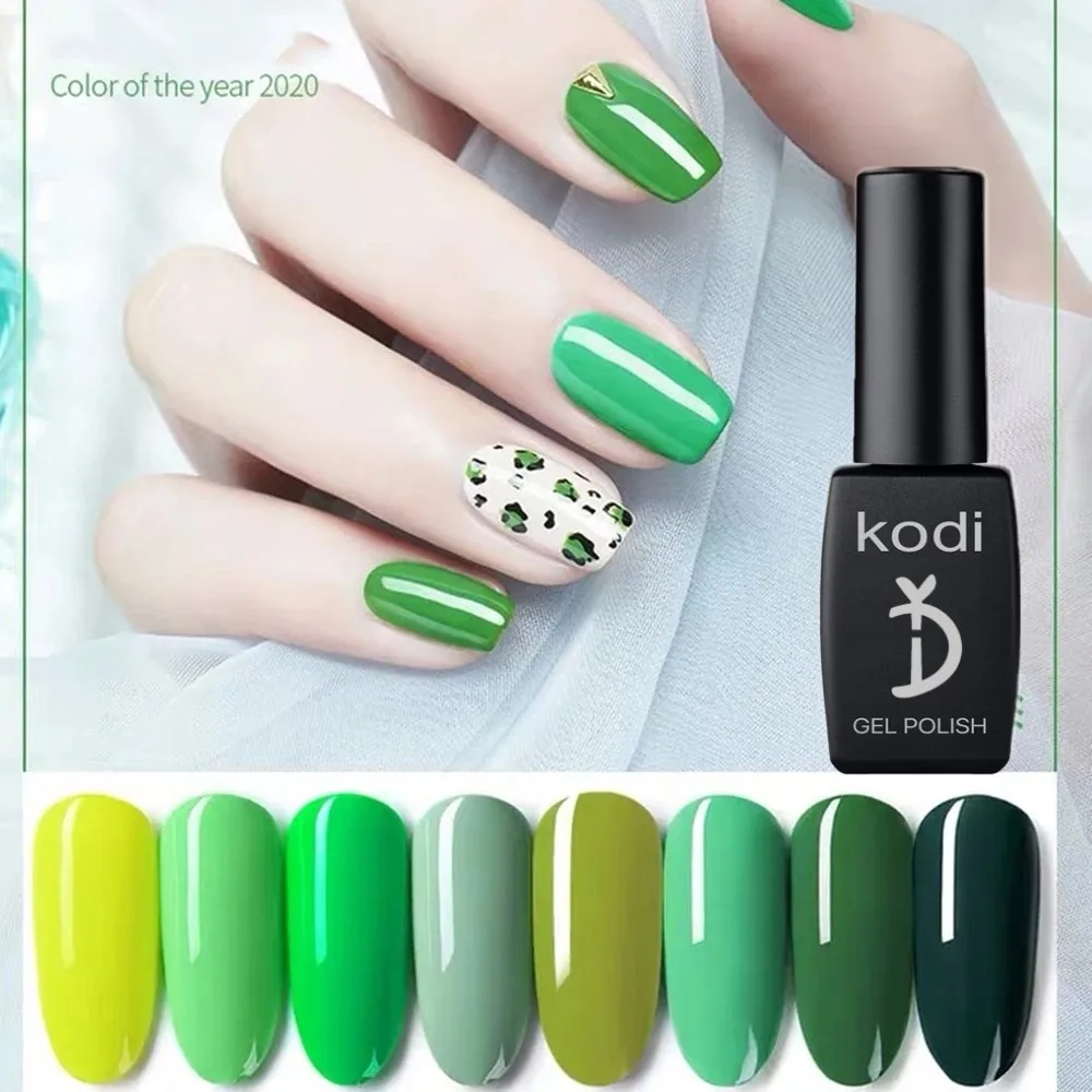 YD KODI PROFESSIONA Green 11 Colors Color Nail Art Polish varnish hybrid Long Lasting Nail Art Decoration Polish Nail 12Ml