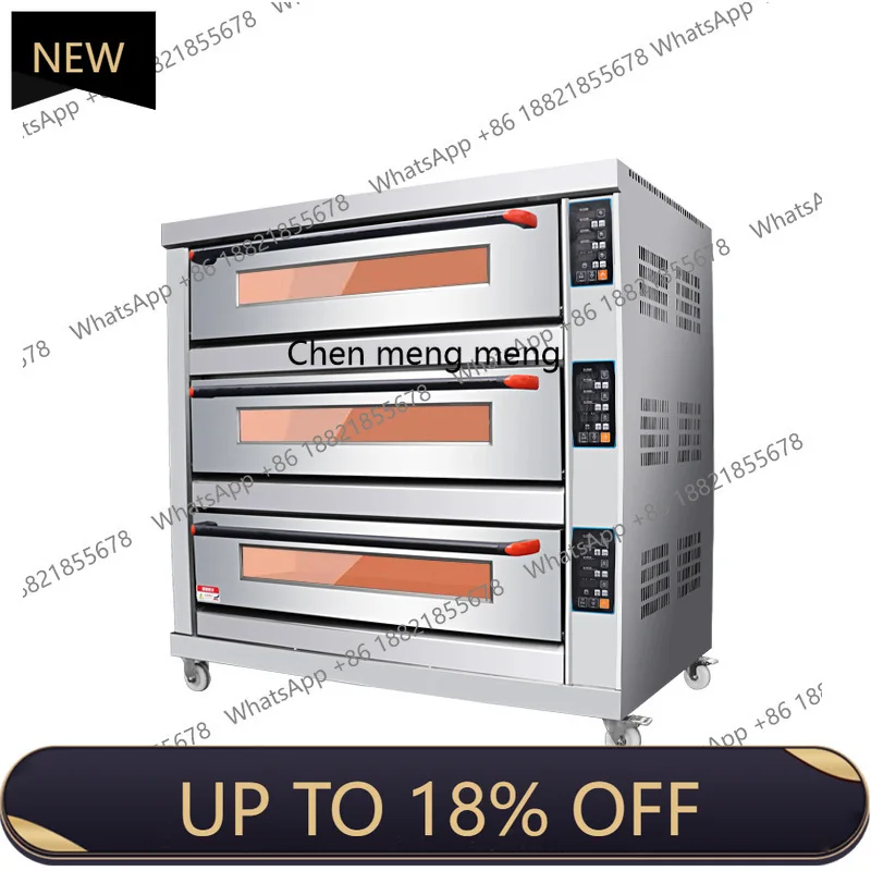 MF Oven Commercial electric oven, three-layer nine-plate 400 ° C double-sided baking oven Food baking equipment Open oven