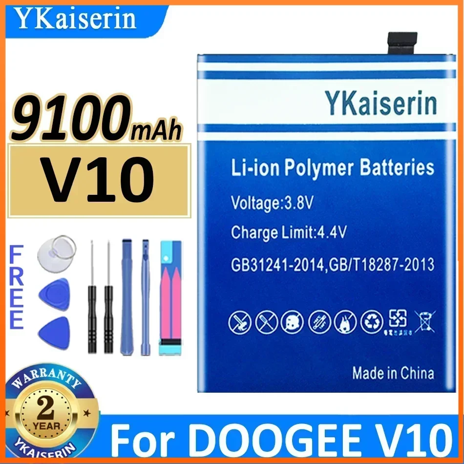 

New YKaiserin BAT21ZN1336000 6900mAh V 20 V10 BAT21M188500 9100mAh For DOOGEE Mobile Phone Bateria