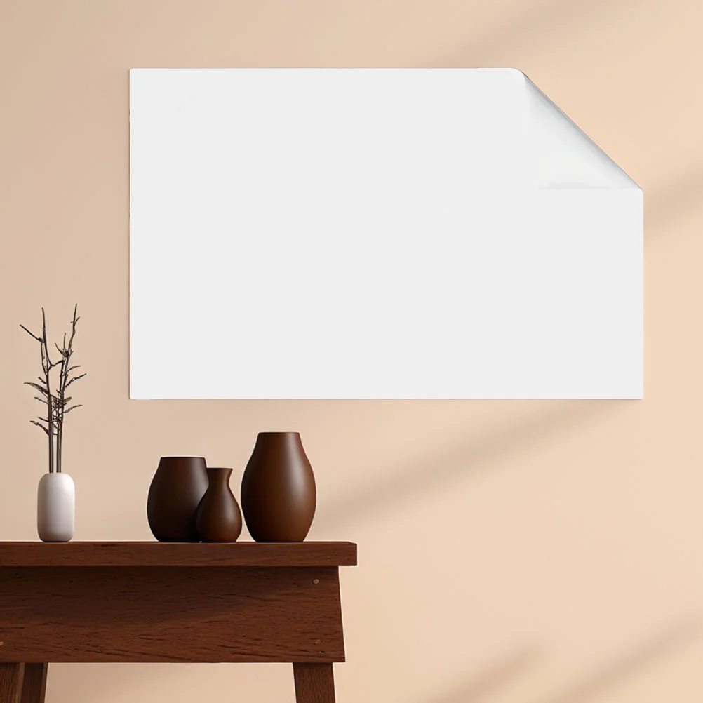 2Pcs Reusable Erasable Whiteboard Stickers PP Material Static Cling Technology Smooth Writing Surface Wall School