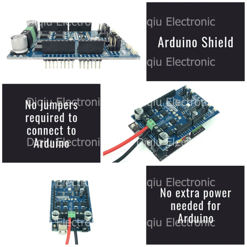 Cytron SHIELD-MDD10 10Amp 7V-30V DC Motor Driver Shield لـ Arduino 2 قنوات منتج المكونات الإلكترونية