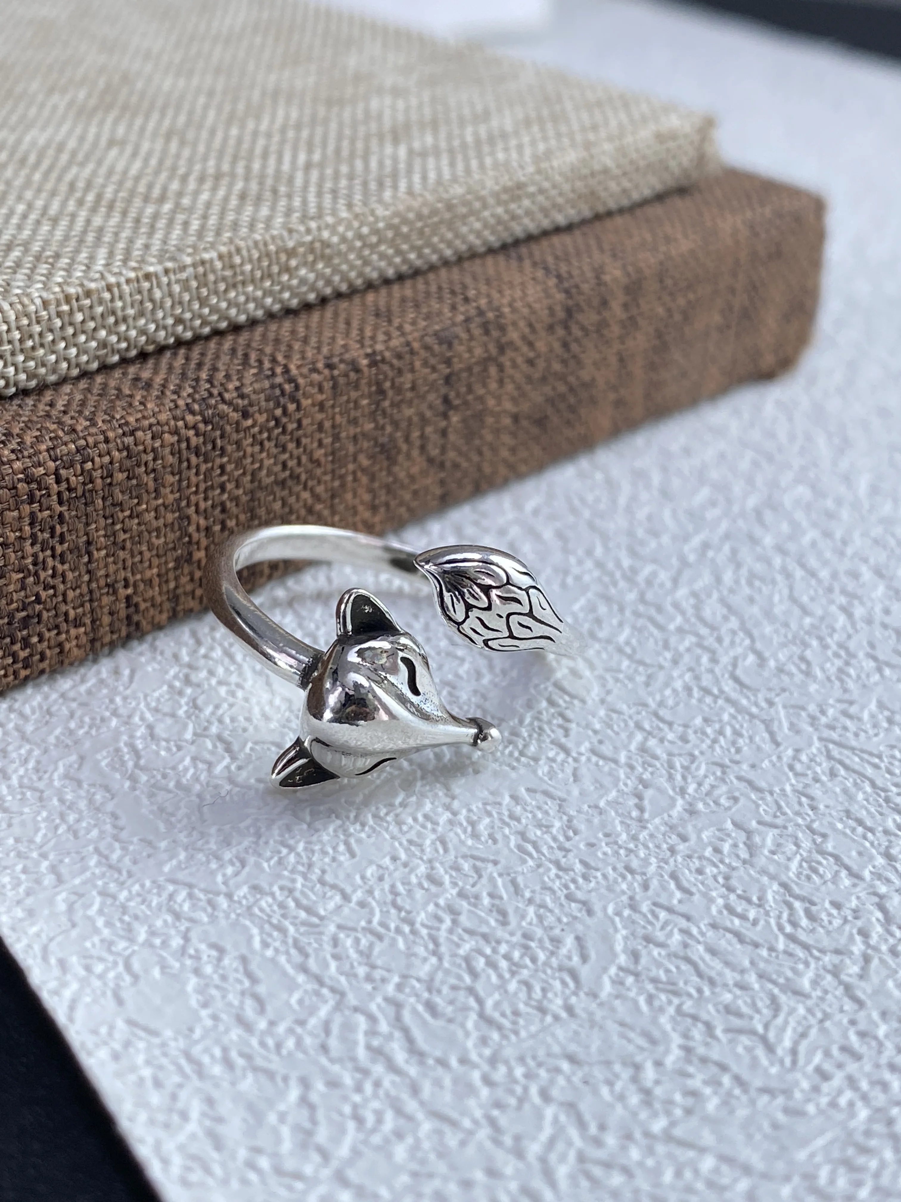 PANJBJ 925 Silve Wing Dragon Punk Ring für Frauen Mädchen Party Geschenk Retro Hiphop Mode Schmuck Dropshipping