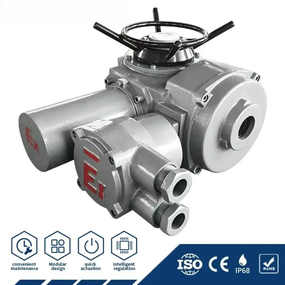 Explosion-proof Exd multi-turn displacement actuator ISO5211 flange standard, high valve position indicator, automatic