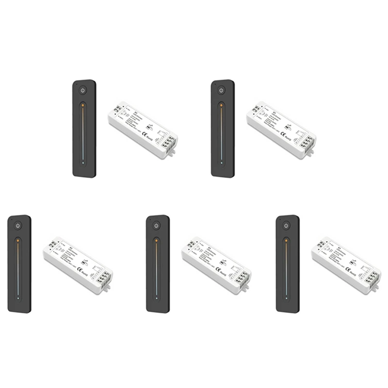 5X LED Dimmer 12V 5V 24V 36V 8A PWM Wireless RF Switch With 2.4G Brightness Adjustment Contact Remote