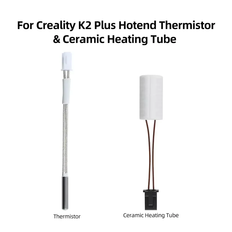 High Temperature Ceramic Heating Tube for K2 Plus 3D Printer 350℃ NTC Thermistor Complete Kit