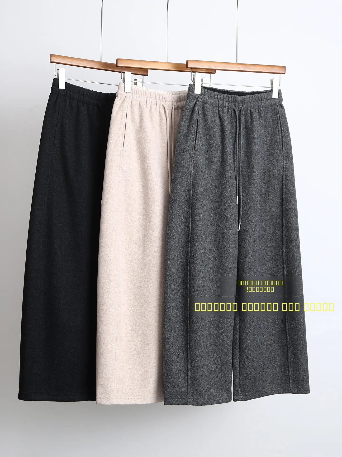 

Женские повседневные брюки из шерстяной смеси с высокой талией, укороченные, простые, зимние, модные, для похудения