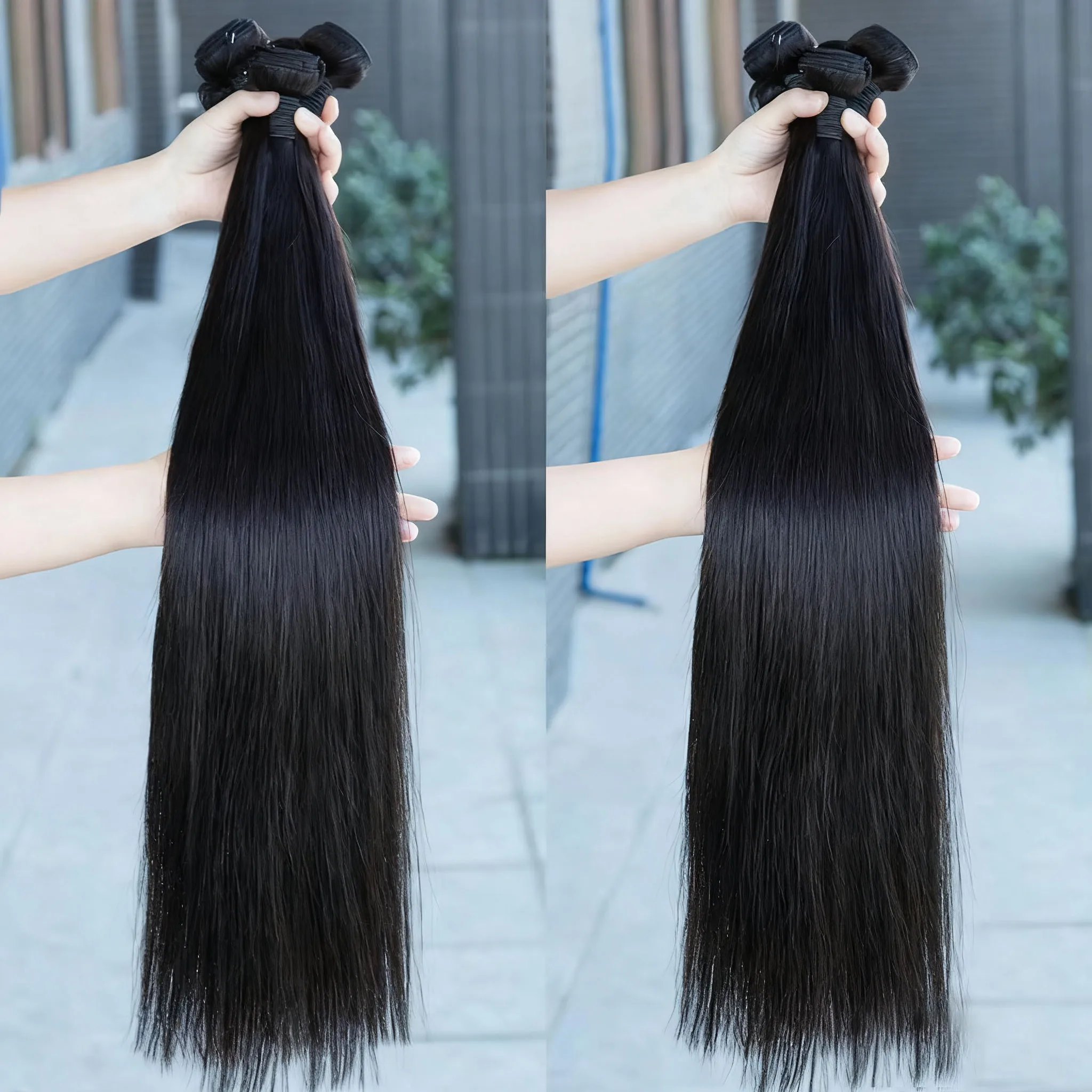 レイキシャ-28インチ-30インチ-人毛束-バージンヘア-15a-ボーンストレート-3-4束-ウィーブ-ナチュラルブラック-セール-卸売-ティサージュ