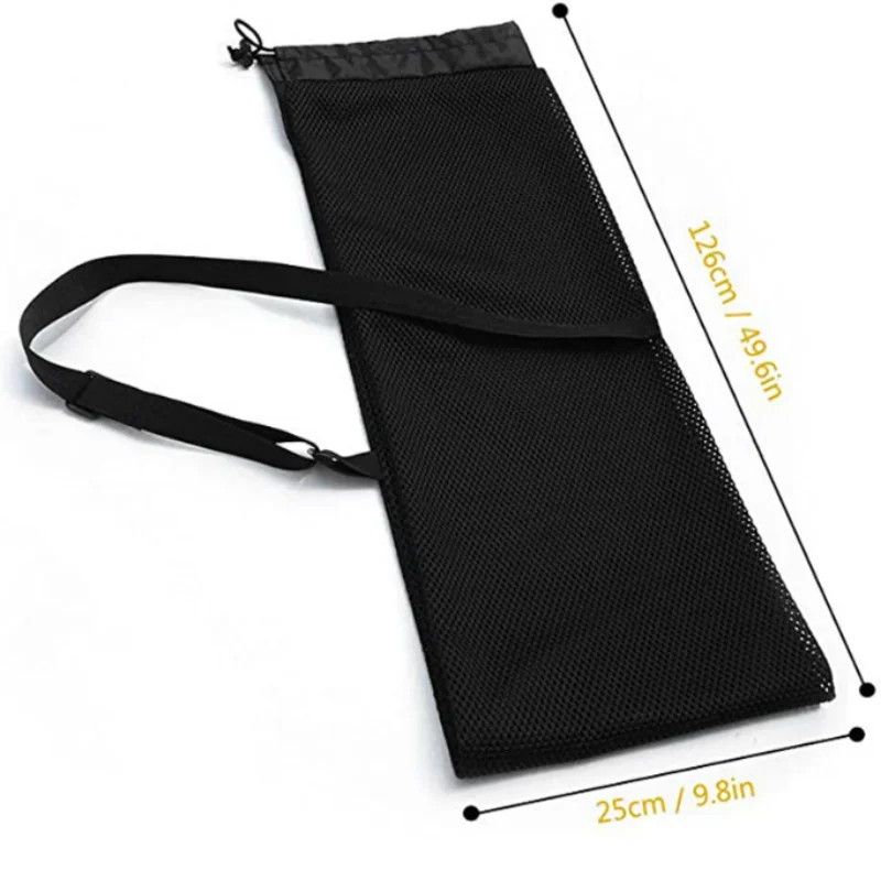 ISURE MARINE Kayak Double Head Paddle Storage Bag Portable Breathable Mesh Fabric Paddle Bag Black Mesh Storage Bag