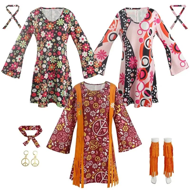 

Halloween arabcos costume fringe hippie costume hippie retro cosplay costume