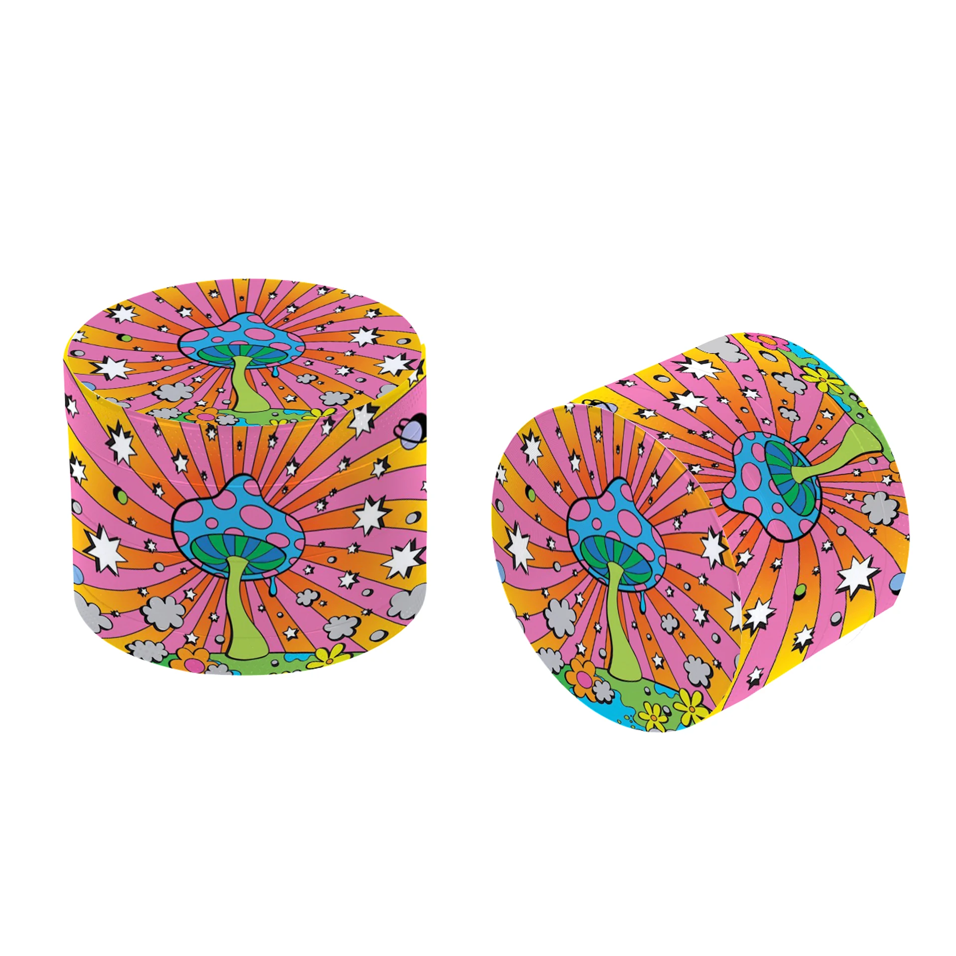 2inch/50mm Happy Mushroom Metal Herb Grinder