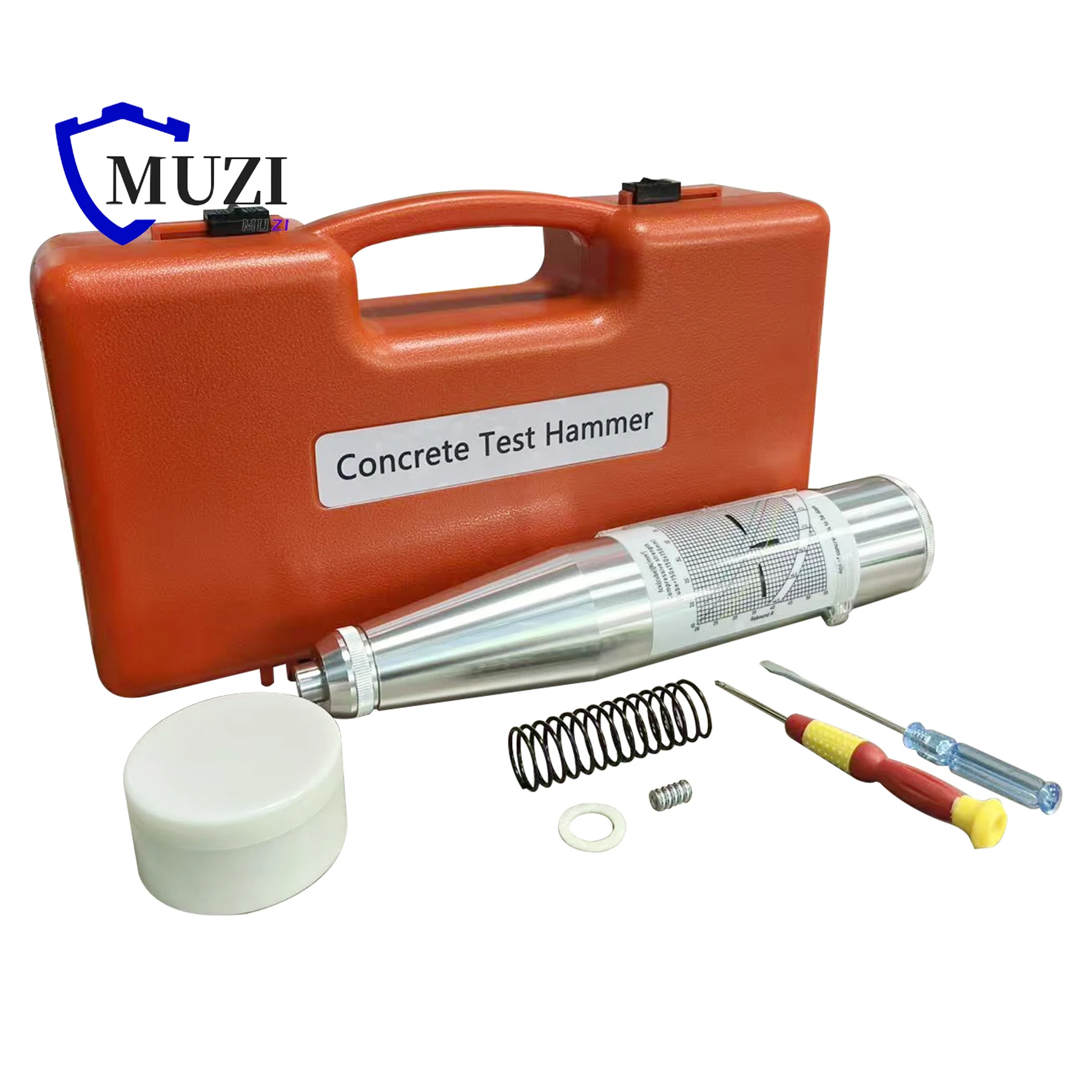 ZC3-A Silver Rebound Hammer for Mortar Sclerometer Zc3 Concrete Test Hammer NDT Resiliometer Schmidt Hammer Hardness Tester