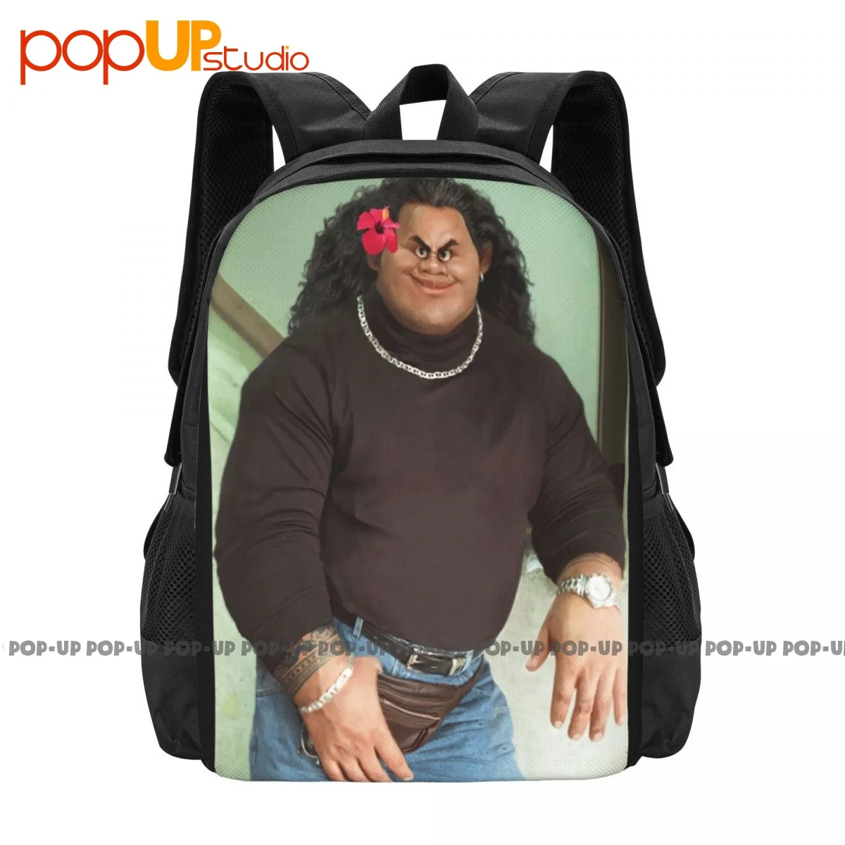 Maui Tbt The Rock Dwayne Johnson Humor Meme Moana Backpack Large Capacity Gym Shoe Bag Gym Tote Bag Outdoor Running