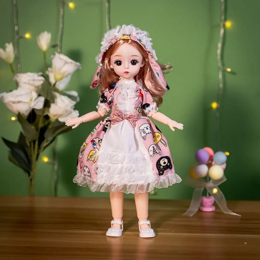 Movable Big Eyes Princess BJD Doll Korean Makeup Look DIY 30cm Bjd Doll Cute Fine Clothes 1/6 BJD Doll Mini Girl Toy Girls Gifts