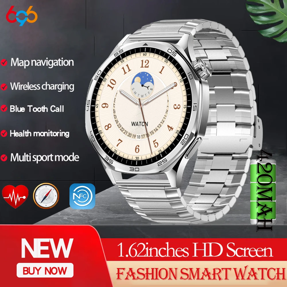 

2025 Мужчины Женщины Открытый Компас Музыка Смарт-часы Синий Зуб Вызов Спорт Фитнес Сердечный ритм NFC Часы Карта Навигация Смарт-часы