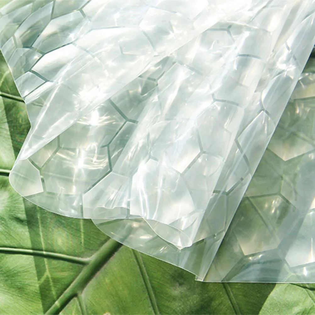 

180x180cm Shower Curtain Waterproof Eva Material 3D Texture Semi Translucent Light Filtering Bath Curtain