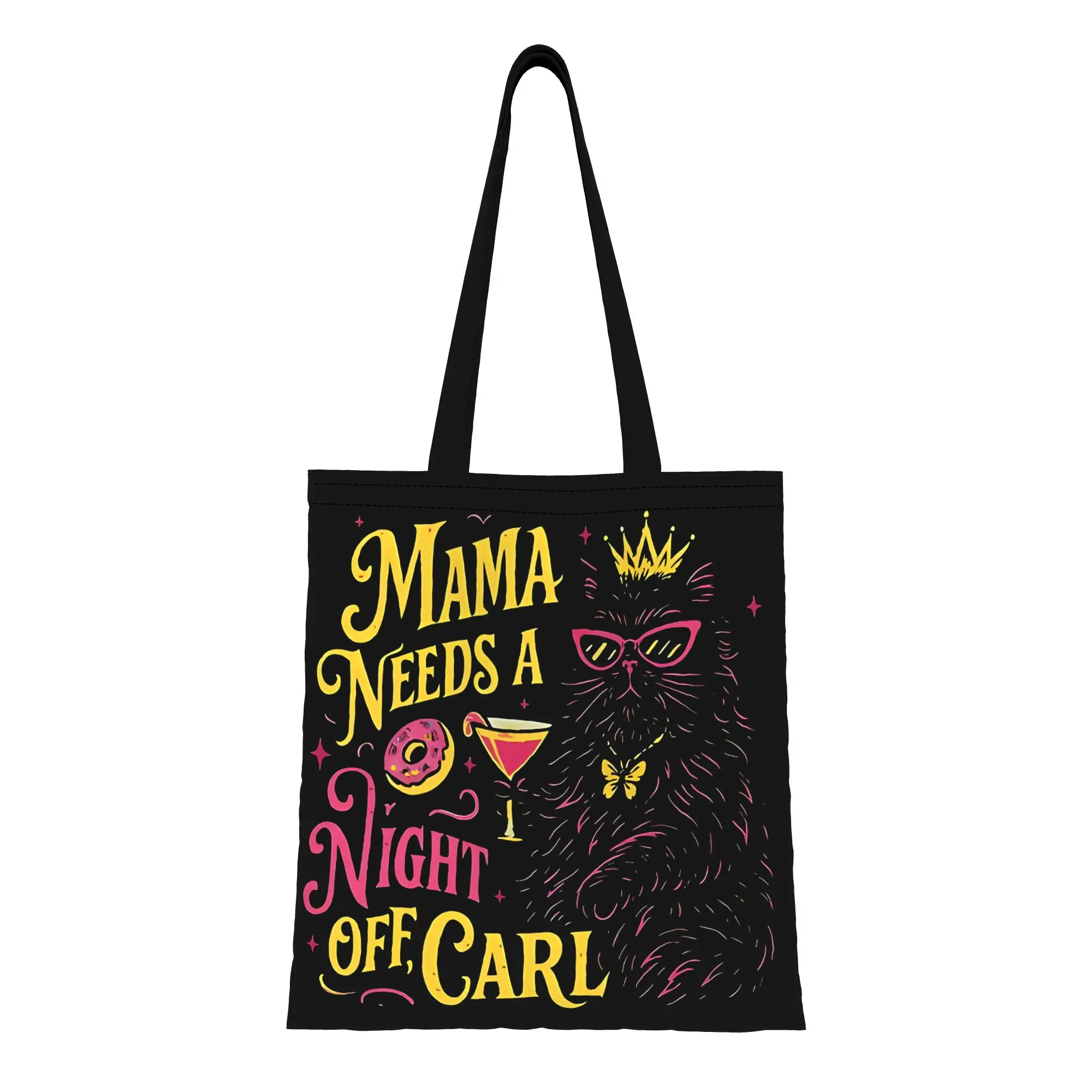 Reusable Trendy Donut Mama Needs A Night Off Dungeon Craw Shopping Bag Women Tote Bag Portable  Shopper Bags